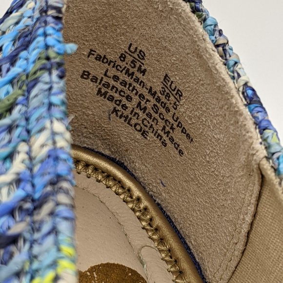 Sam Edelman Khloe Blue Raffia Espadrille Flats 8.5 - Picture 8 of 9